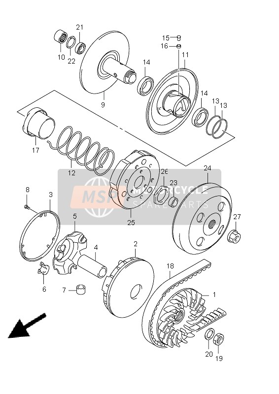 Suzuki UX125 SIXTEEN 2011 TRANSMISSION for a 2011 Suzuki UX125 SIXTEEN